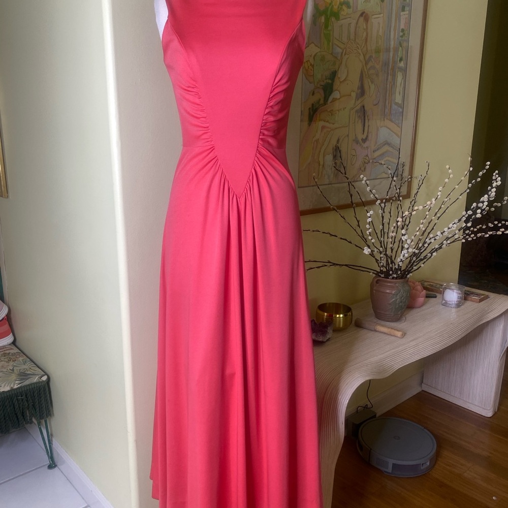 Vintage 70’s Alison Ayer’s Original Elegant Coral Evening Gown 8